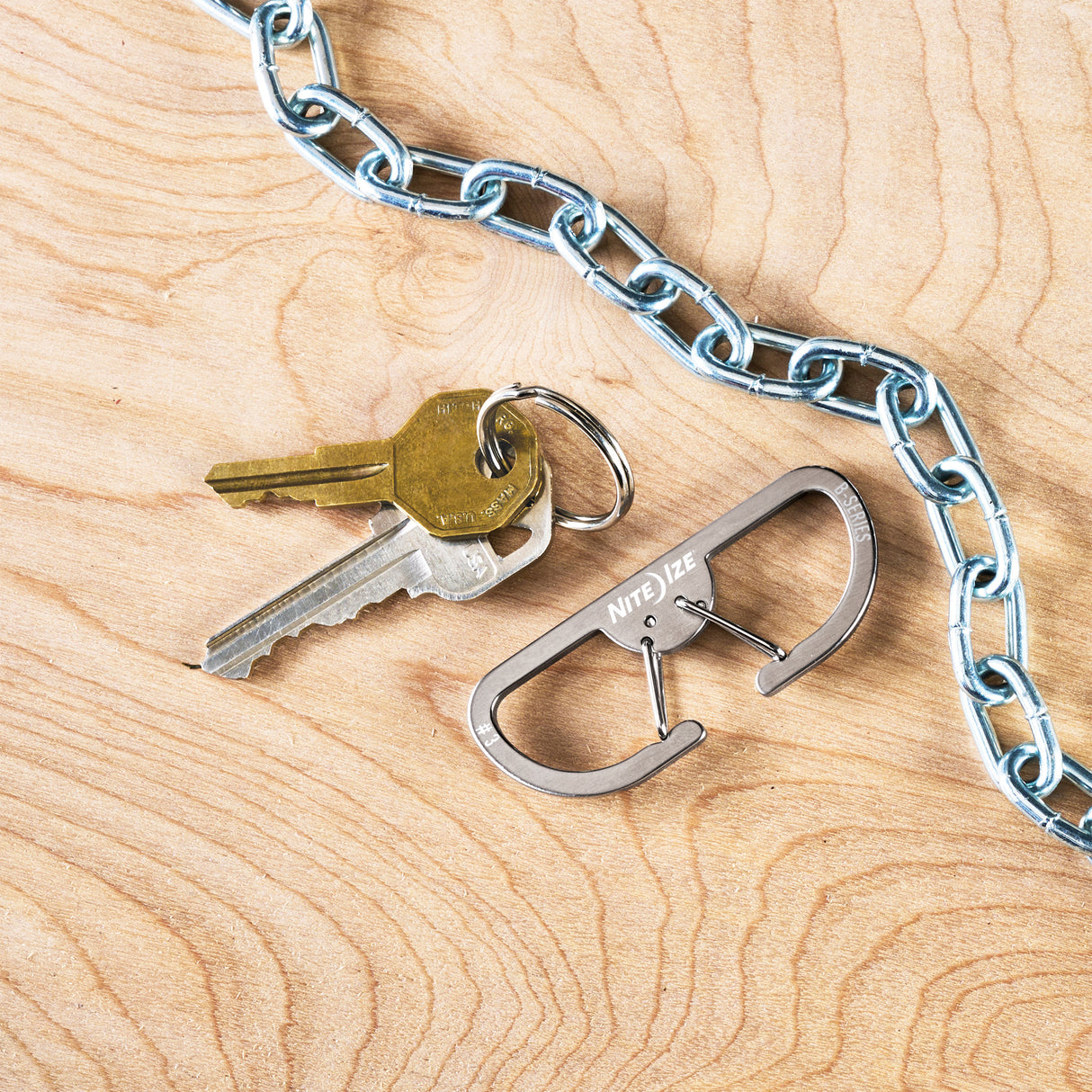 Bカラビナー#3 ステンレスシルバー