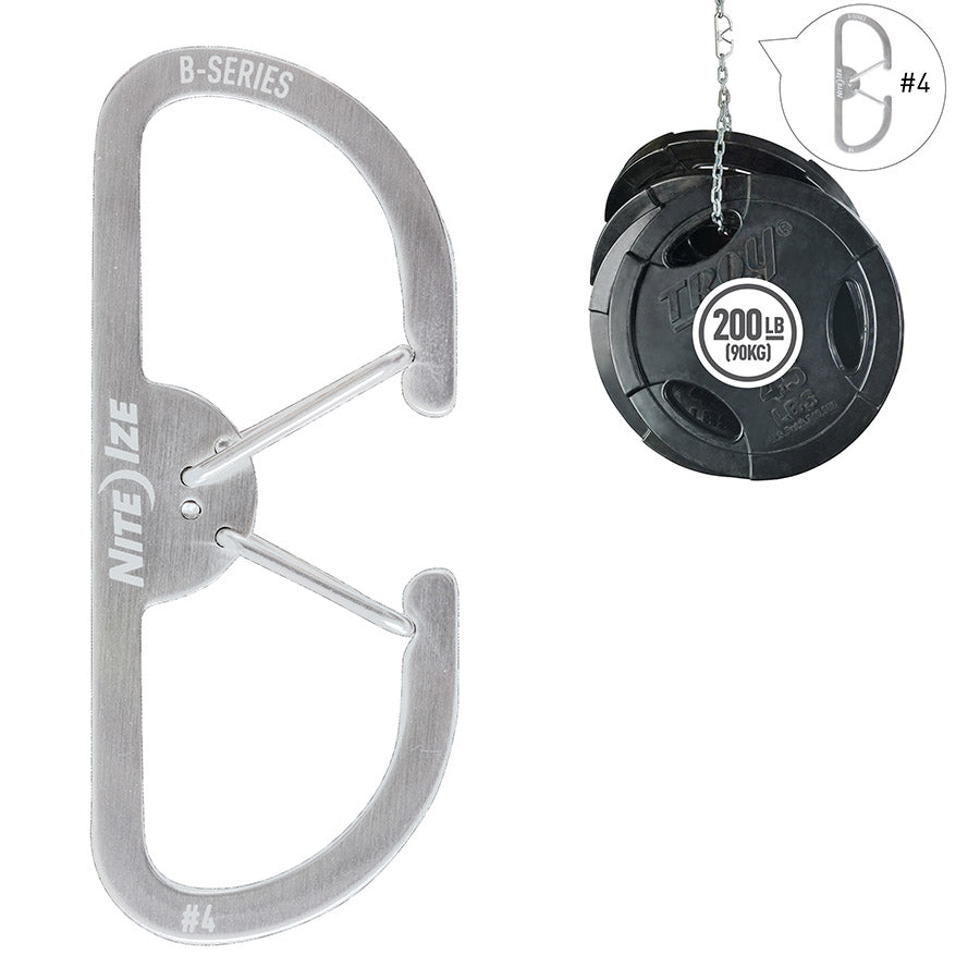 Bカラビナー#4 ステンレスシルバー