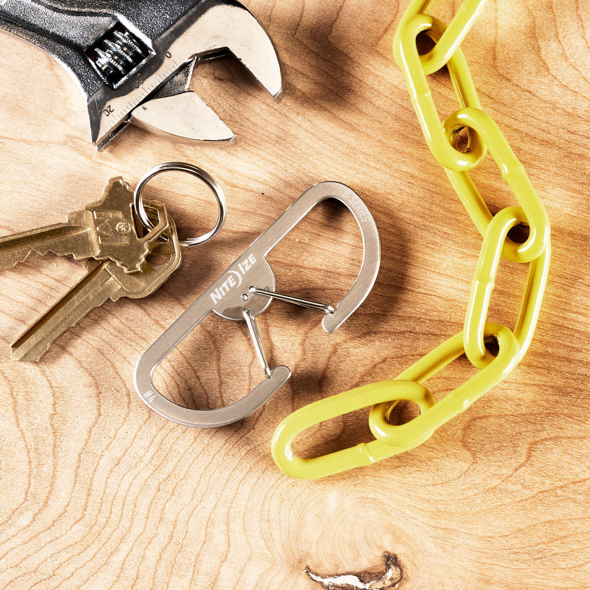 Bカラビナー#4 ステンレスシルバー