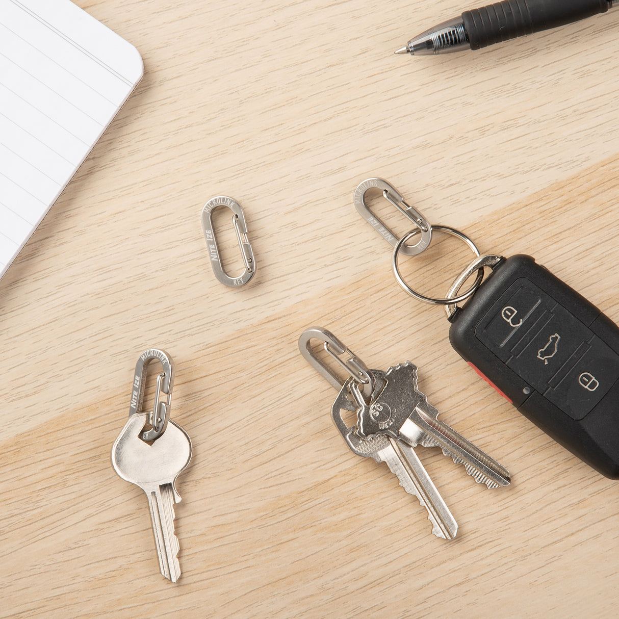 デュアルパスキーリング&マイクロリンクカラビナーセット