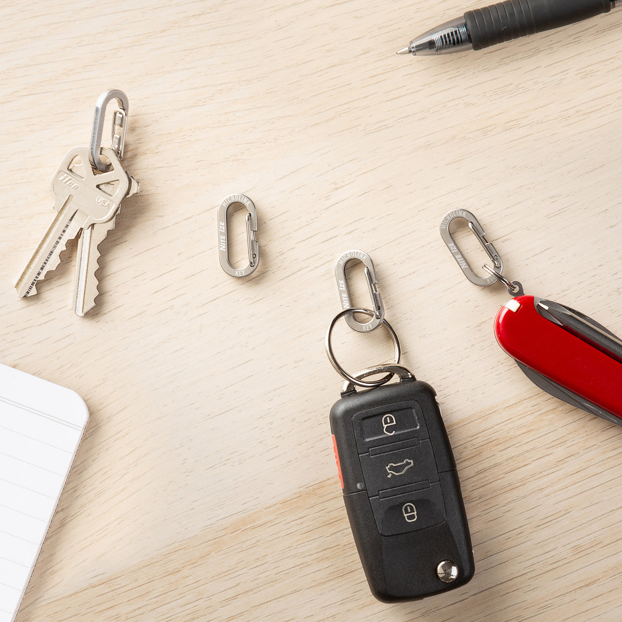 【ナイトアイズ公式】マイクロリンク カラビナーを極小カラビナとして使用