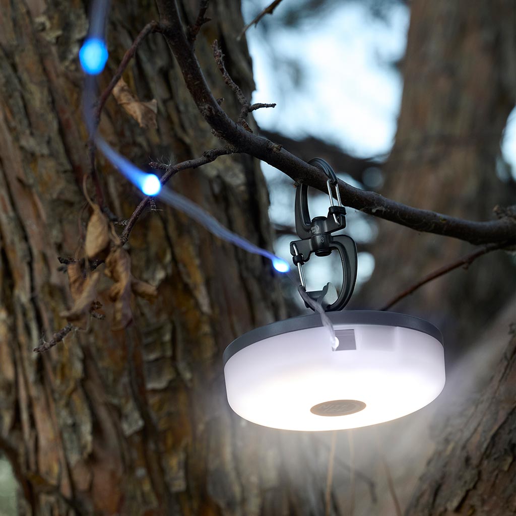 ランタンをぶら下げたエスビナー360°スライドロックカラビナー#3