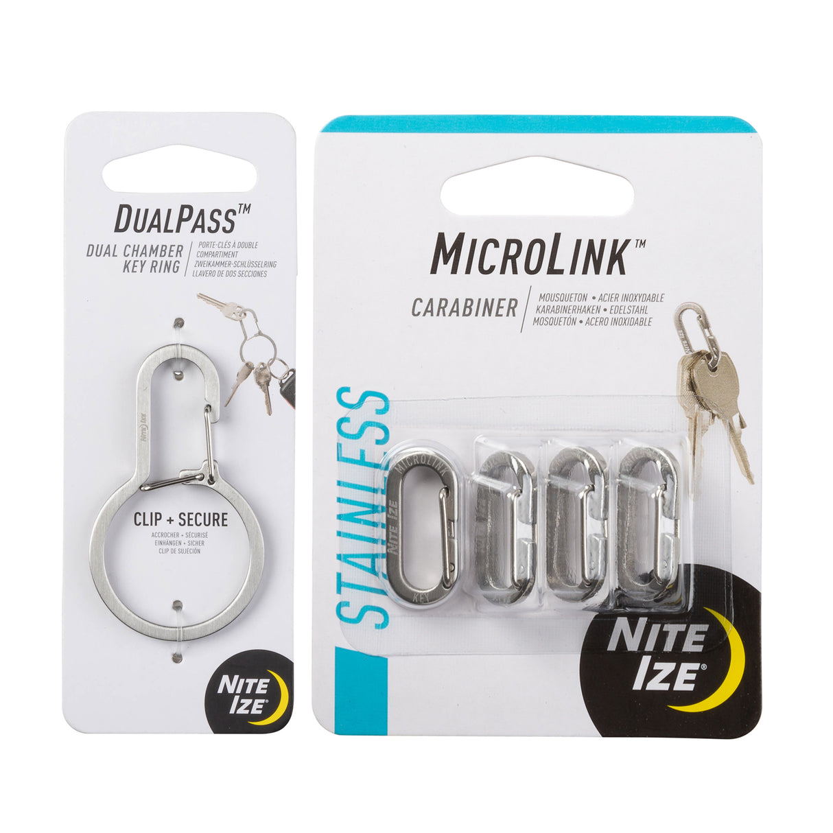 デュアルパスキーリング&マイクロリンクカラビナーセット
