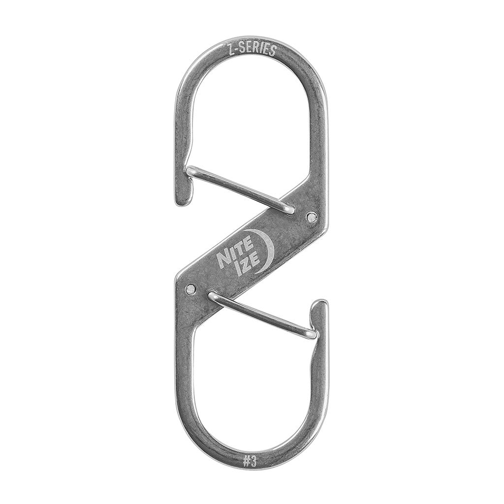 Zカラビナー#3ステンレスシルバー表