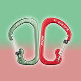 クリスマスセット スライドロック アルミカラビナー レッド&オリーブ