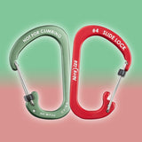 クリスマスセット スライドロック アルミカラビナー レッド&オリーブ